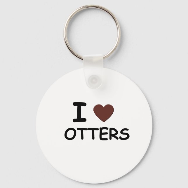 I love OTTERS Key Ring (Front)