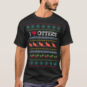 I Love Otters Xmas Ugly Sweater Love Gifts Idea 