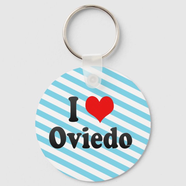 I Love Oviedo, Spain Key Ring (Front)