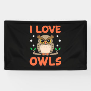 I Love Owls Banner