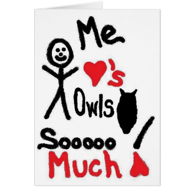 I Love Owls Cartoon (Front)
