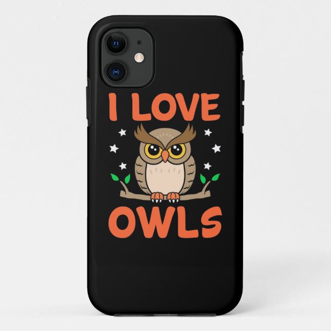 I Love Owls Case-Mate iPhone Case (Back)