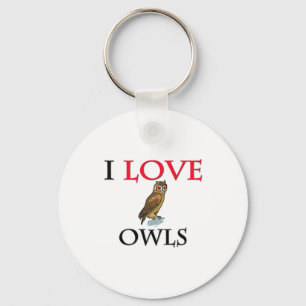 I Love Owls Key Ring