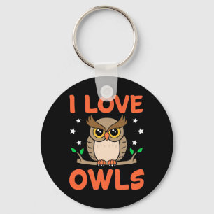 I Love Owls Key Ring