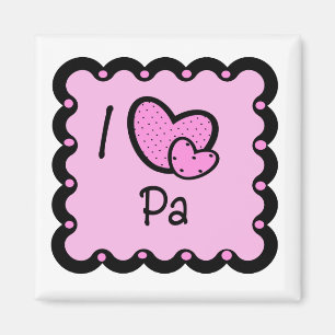 I Love Pa Cute T-Shirt Magnet