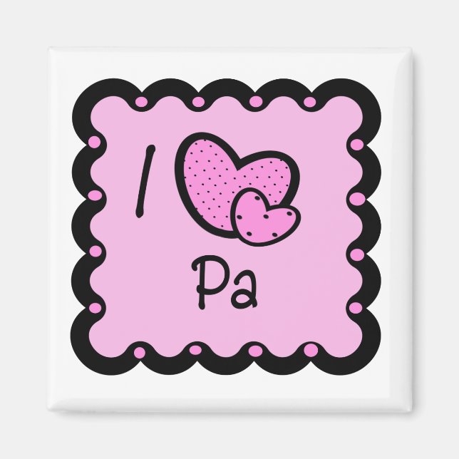 I Love Pa Cute T-Shirt Magnet (Front)
