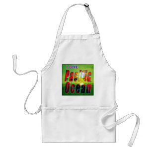 "I LOVE Pacific Ocean" Apron