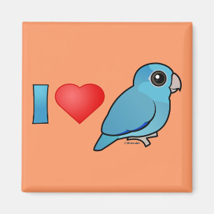 I Love Pacific Parrotlets (blue) Magnet