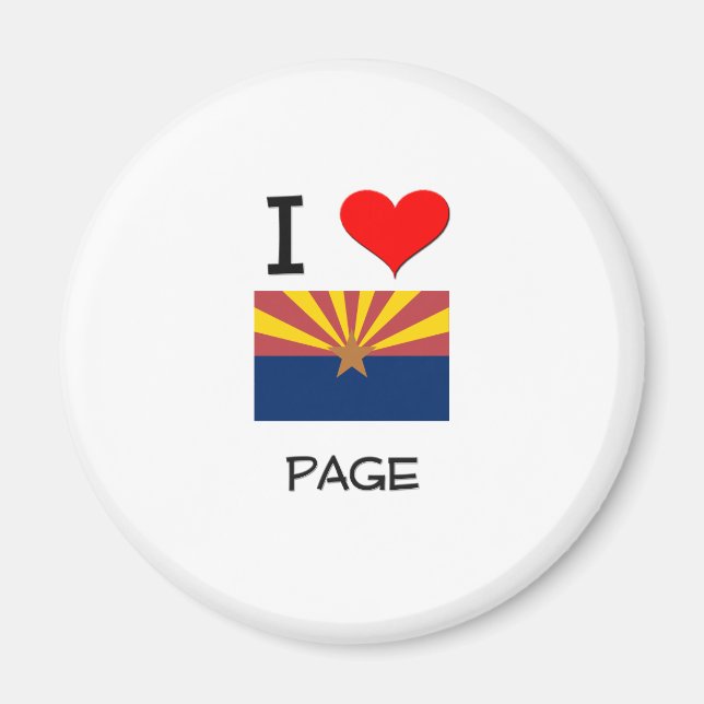 I Love PAGE Arizona Magnet (Front)