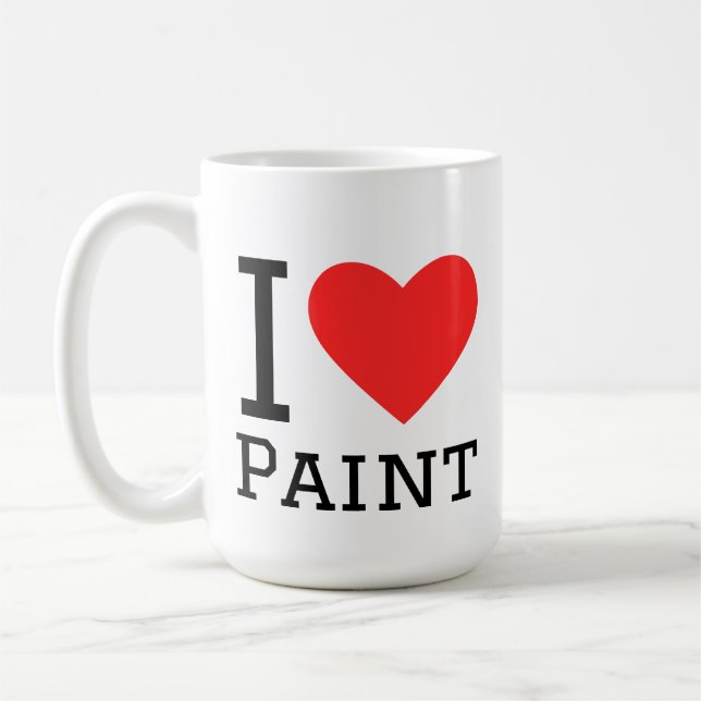 I love paint coffee mug (Left)