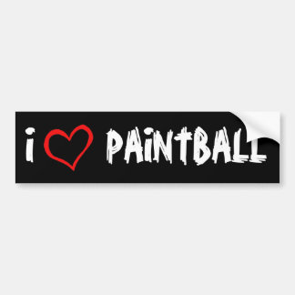 I Love Paintball Bumper Sticker