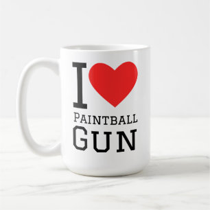 I love paintball gun coffee mug