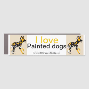 I love Painted dogs - car magnet