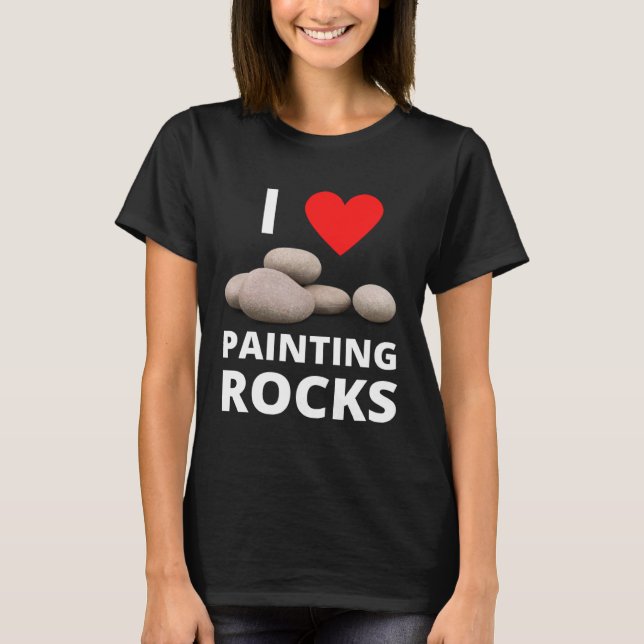I Love Painting Rocks Heart Rock Kindness Paint Hi T-Shirt (Front)