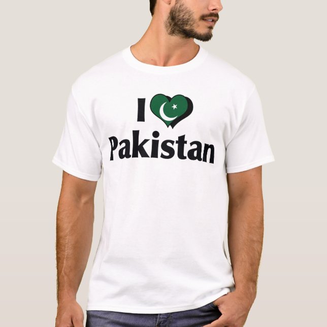 I Love Pakistan Flag Shirt (Front)
