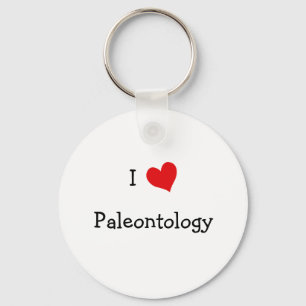 I Love Paleontology Key Ring