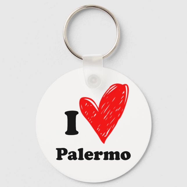 I Love Palermo Key Ring (Front)