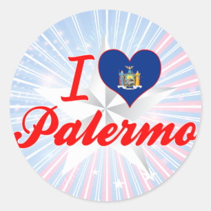 I Love Palermo, New York Classic Round Sticker