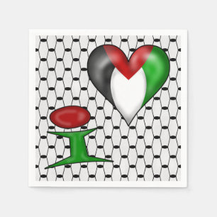 I love Palestine I Heart Palestine Napkin