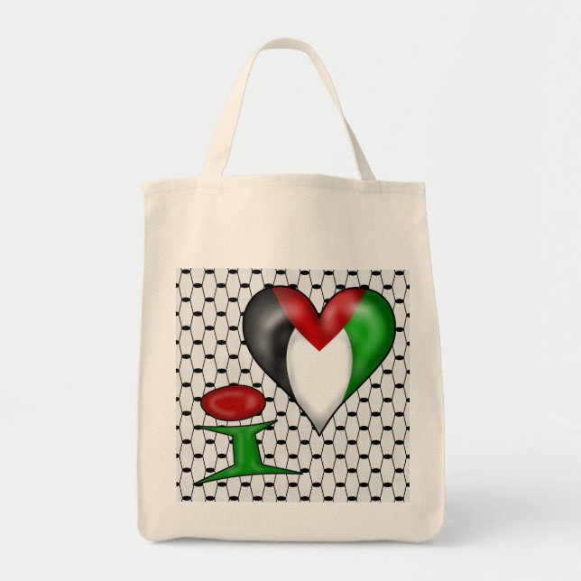 I love Palestine Tote Bag (Front)