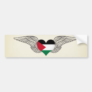 I Love Palestine -wings Bumper Sticker