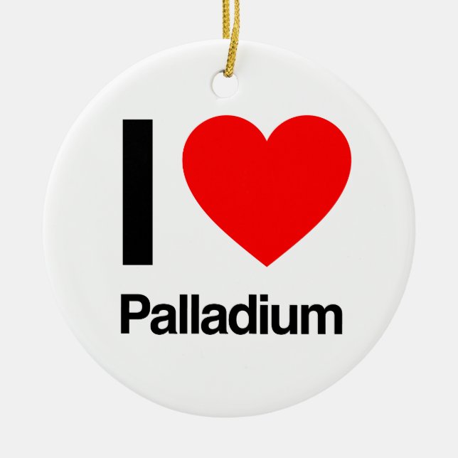 i love palladium ceramic tree decoration (Front)
