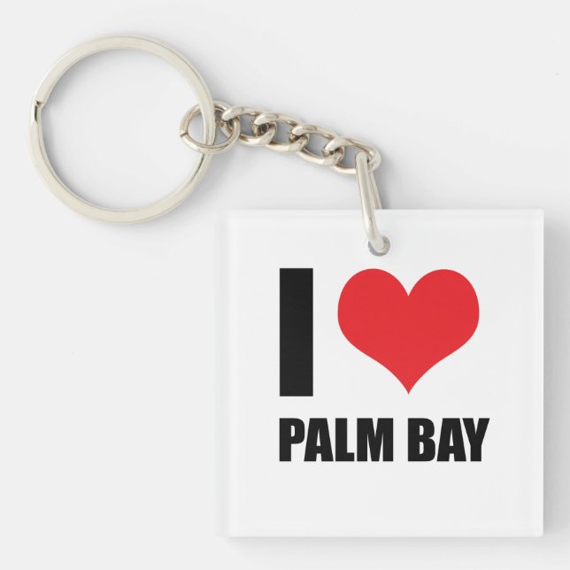 I love Palm Bay Key Ring (Front)