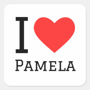 I love Pamela  Square Sticker