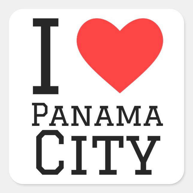 I love Panama City  Square Sticker (Front)