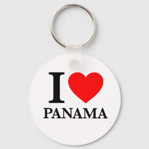I Love Panama Key Ring