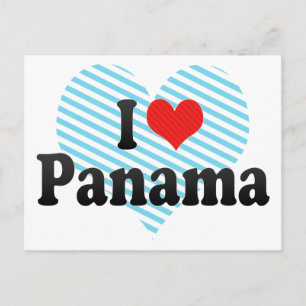 I Love Panama Postcard
