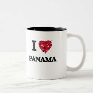 I Love Panama Two-Tone Coffee Mug