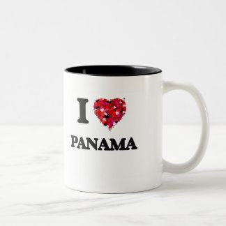 I Love Panama Two-Tone Coffee Mug