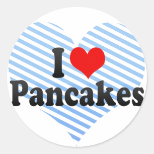 I Love Pancakes Classic Round Sticker