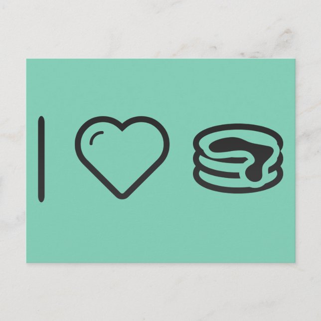 I Love Pancakes Postcard (Front)
