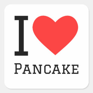 I love pancakes square sticker