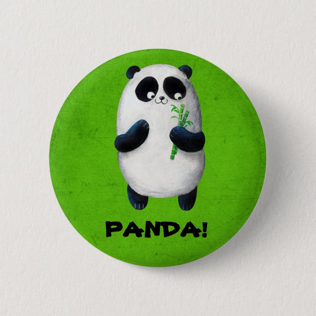 I love Panda 6 Cm Round Badge (Front)
