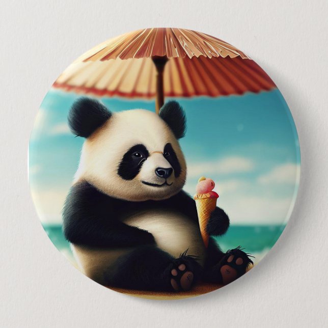 I love panda Bears 10 Cm Round Badge (Front)