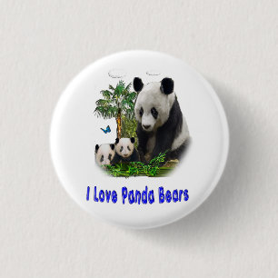 I love panda Bears 3 Cm Round Badge