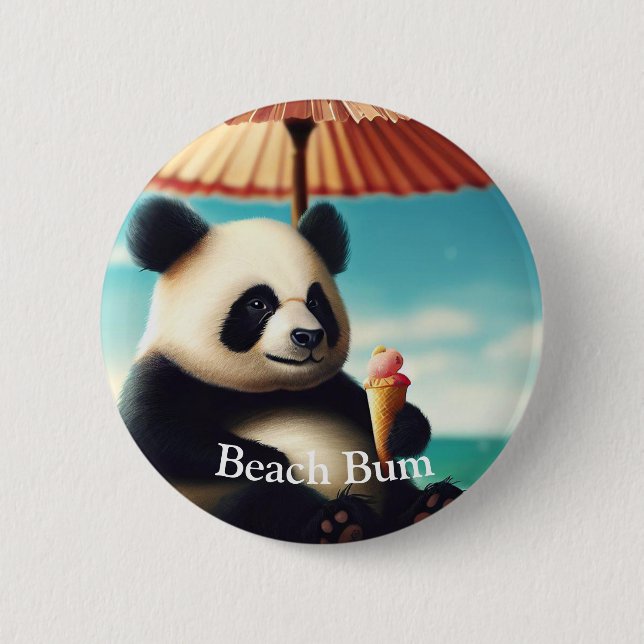 I love panda Bears 6 Cm Round Badge (Front)