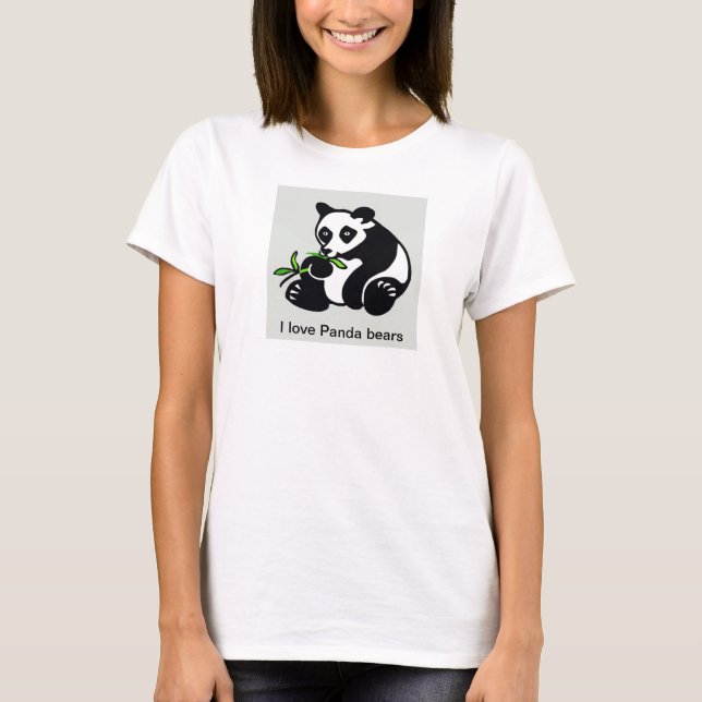 I love Panda Bears - Wildlife - Animal graphic T-Shirt (Front)