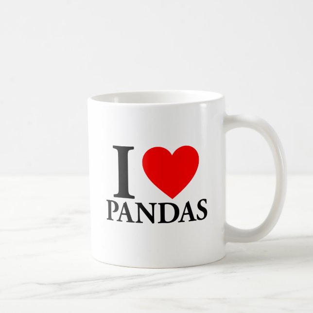 I Love Pandas Coffee Mug (Right)