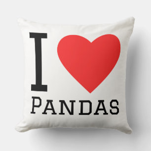 I love pandas cushion