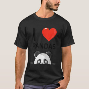 I Love Pandas Giant Panda Bear T-Shirt