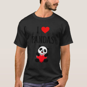 I Love Pandas I Heart Pandas Panda Bear Lover Bear T-Shirt