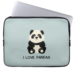 I love pandas laptop sleeve