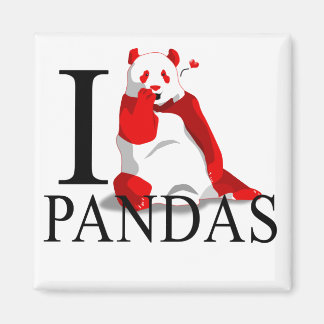 I Love Pandas Magnets