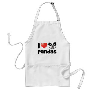 I Love Pandas Standard Apron