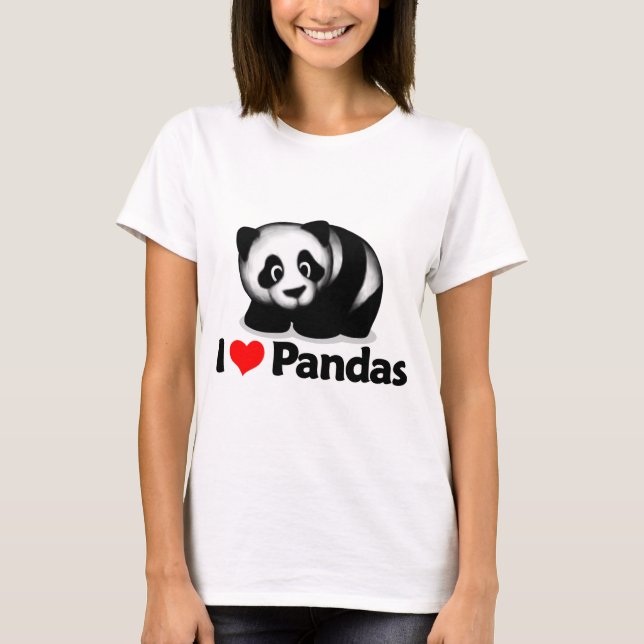 I Love Pandas T-Shirt (Front)