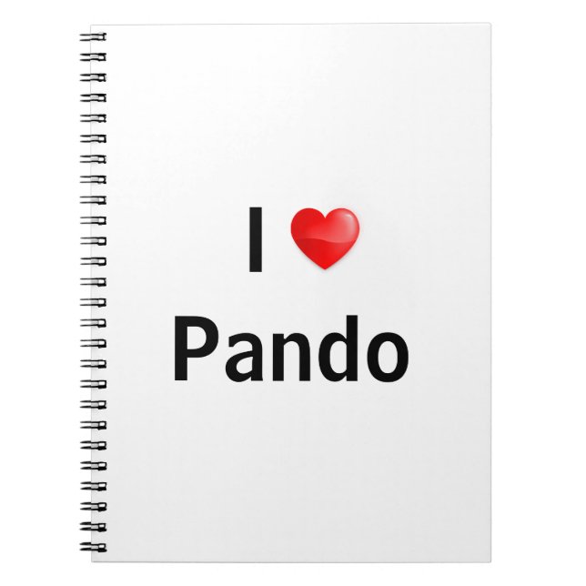 I love Pando Notebook (Front)